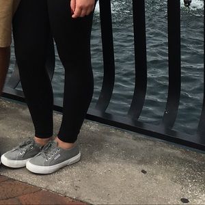Gray superga sneakers